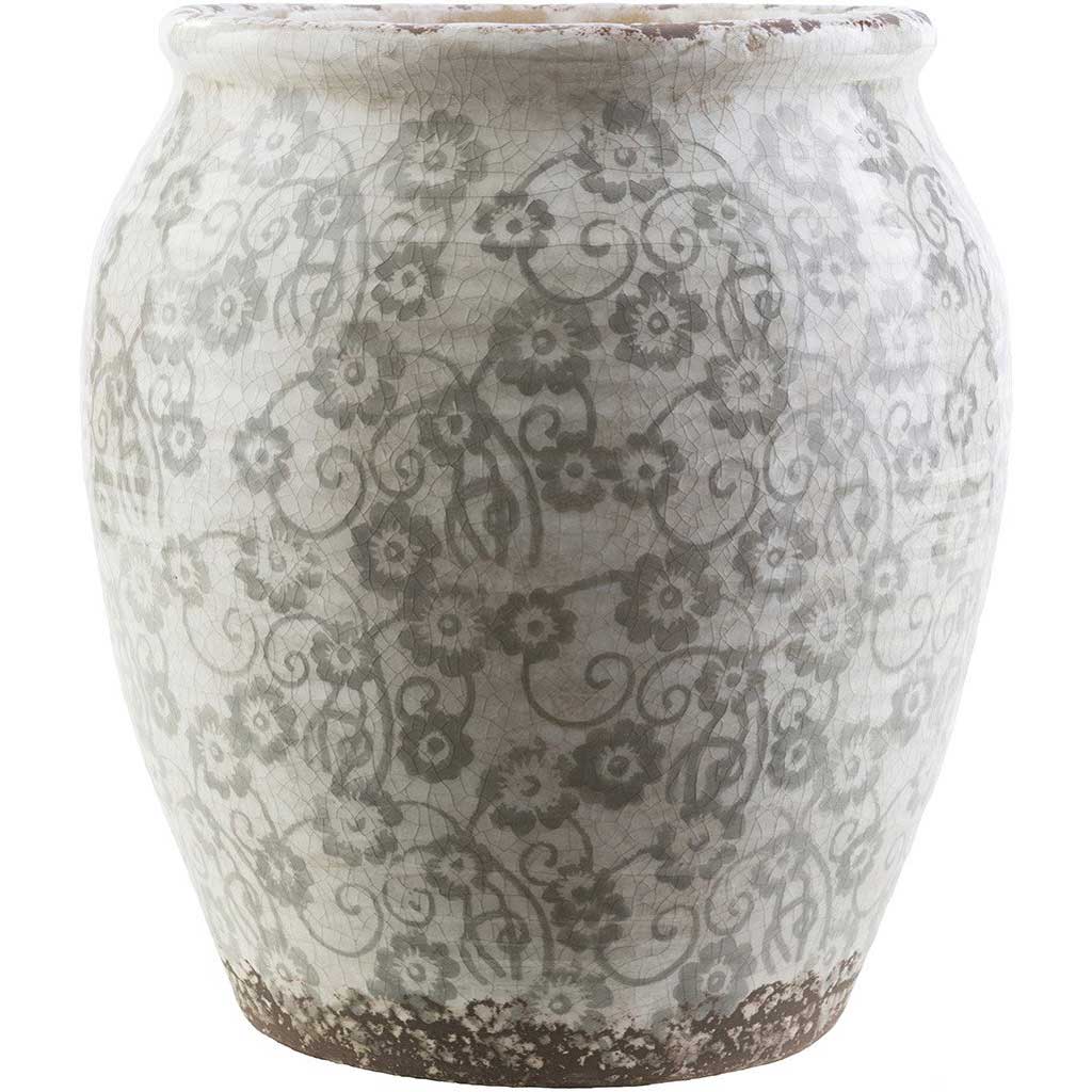 Flora Ceramic Table Vase Gray