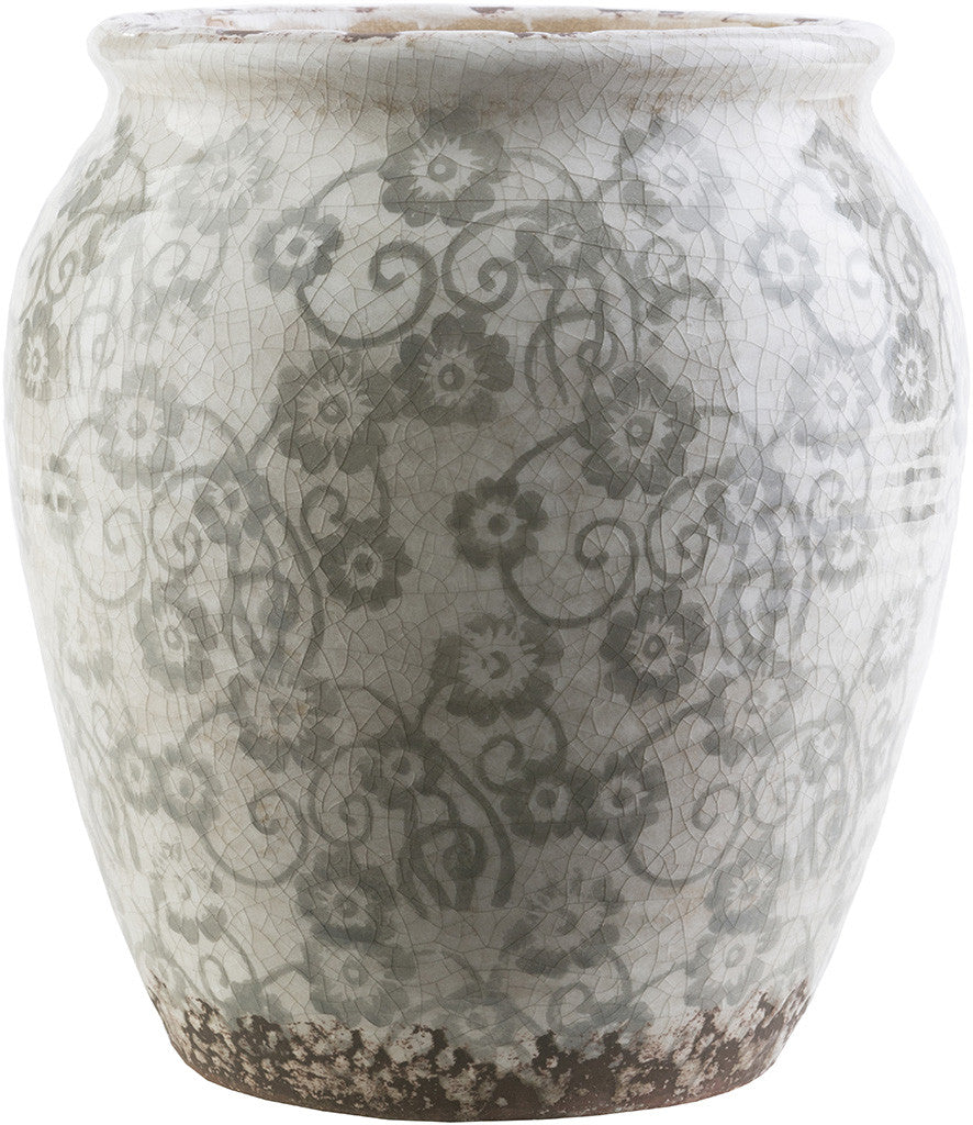 Flora Ceramic Table Vase Gray