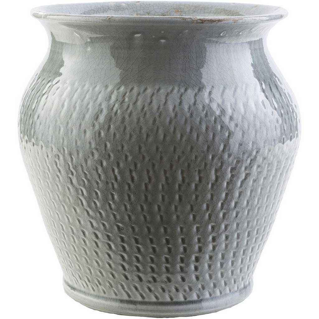 Fiesta Ceramic Pot Light Gray Wide