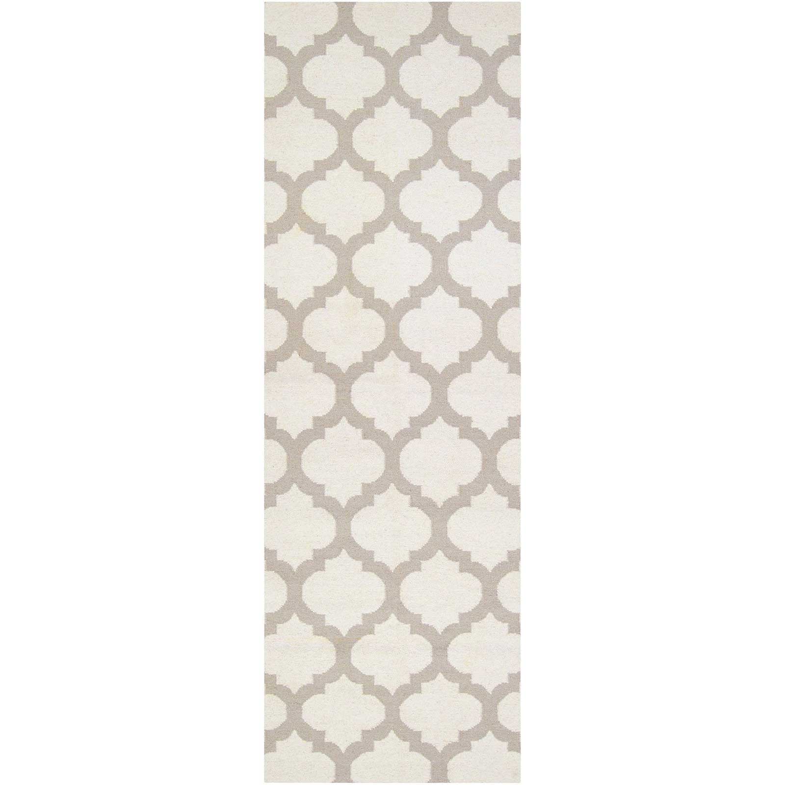 Frontier Lattice Ivory/Light Gray Runner Rug