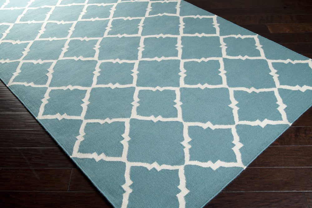 Frontier Diamond Teal/Ivory Area Rug