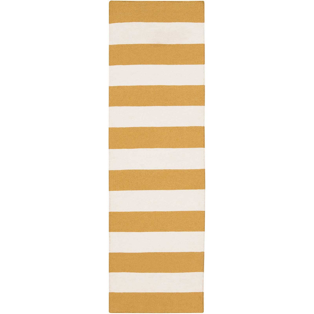 Frontier Striped Ivory/Gold Runner Rug - Froy.com