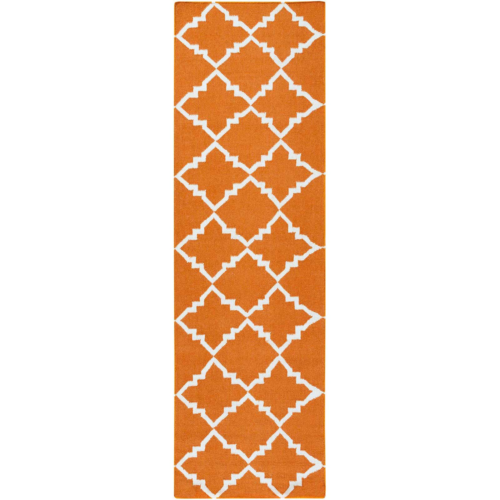 Frontier Diamond Burnt Orange/Ivory Runner Rug