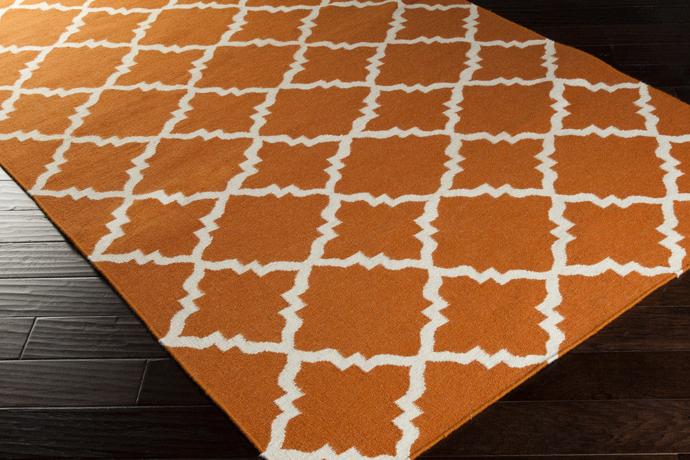 Frontier Diamond Burnt Orange/Ivory Area Rug