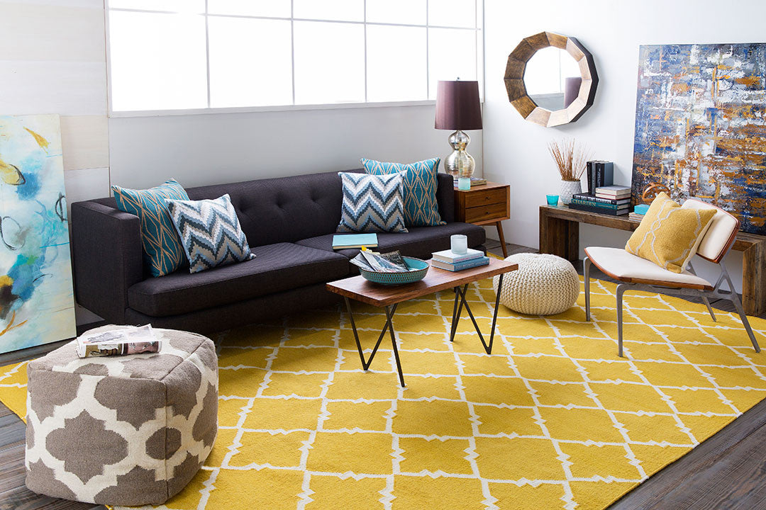 Frontier Diamond Gold/Ivory Area Rug