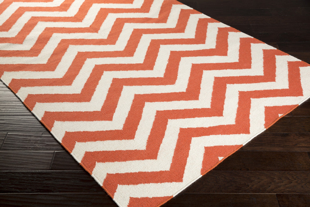 Frontier Chevron Rust/Ivory Area Rug