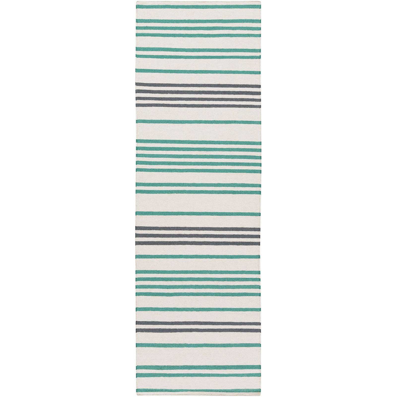 Frontier Ivory/Emerald/Kelly Runner Rug