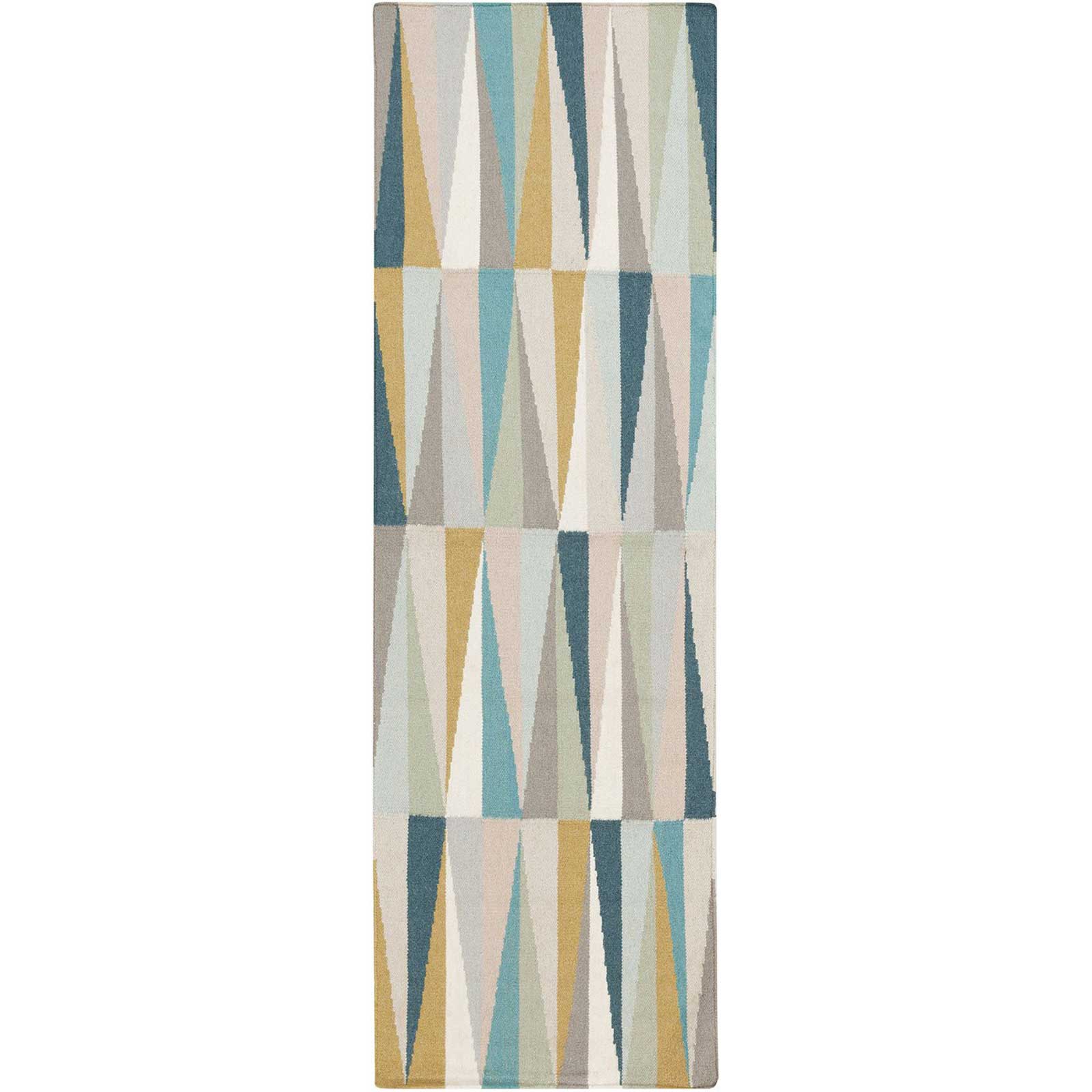 Frontier Teal/Ivory Runner Rug
