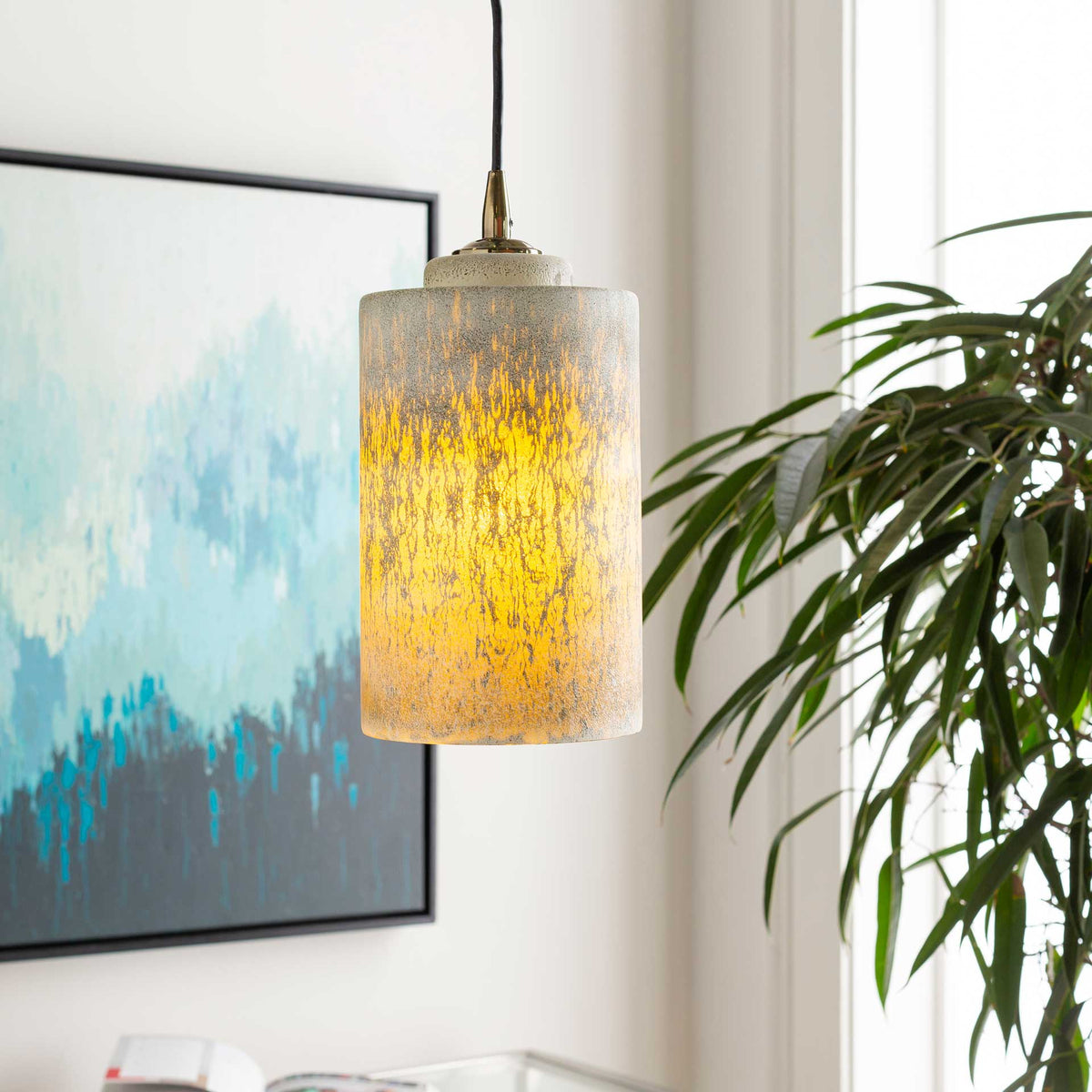 Gideon Ceiling Lamp White/Medium Gray/Rust