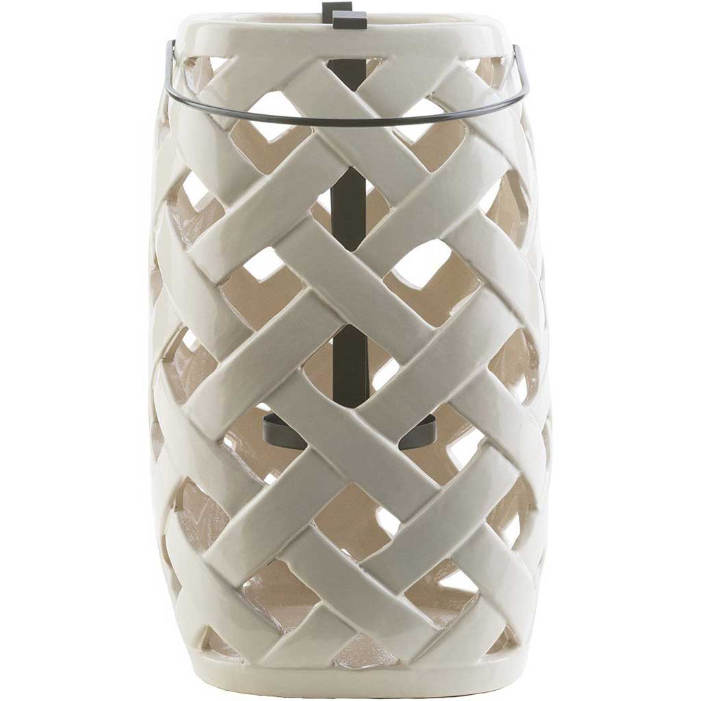Galilee Ceramic Lantern Ivory