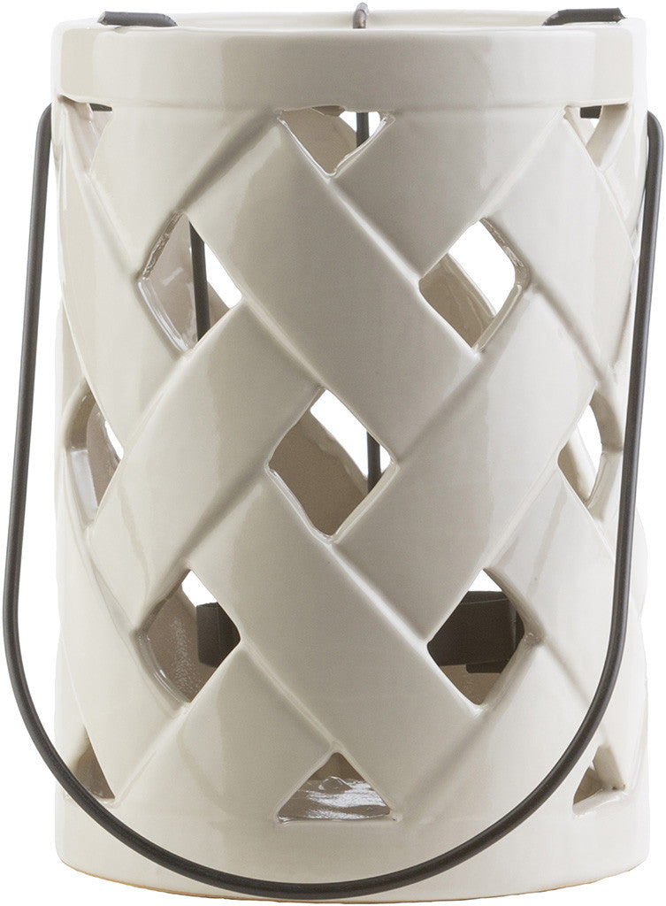 Galilee Ceramic Lantern Ivory