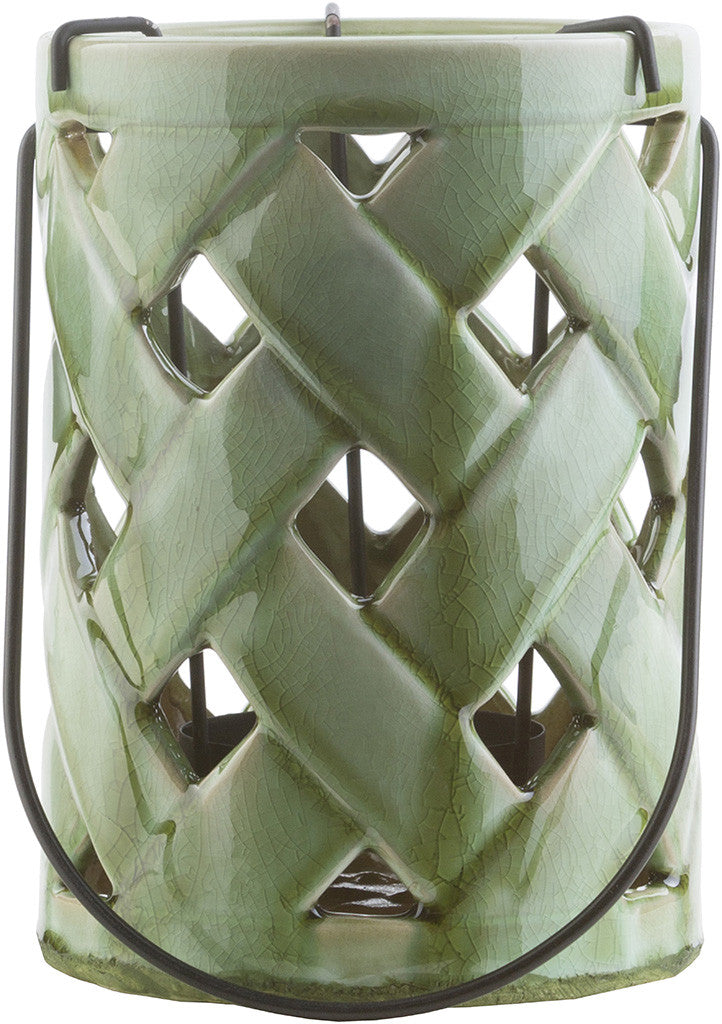 Galilee Ceramic Lantern Moss