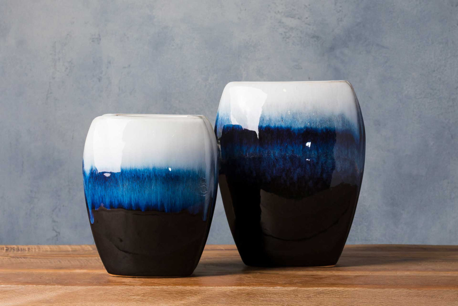 Hamza Vase Navy/Ivory