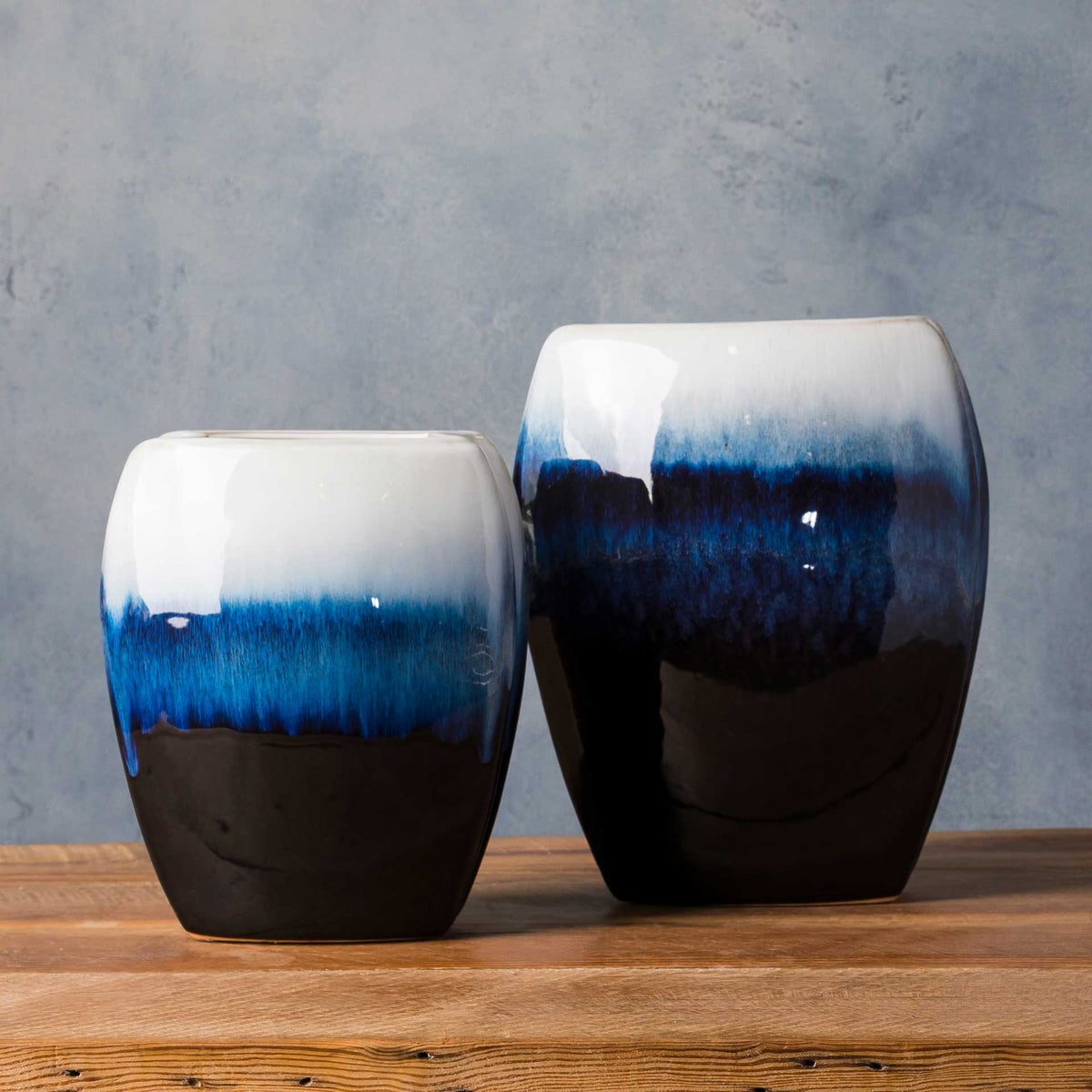 Hamza Vase Navy/Ivory