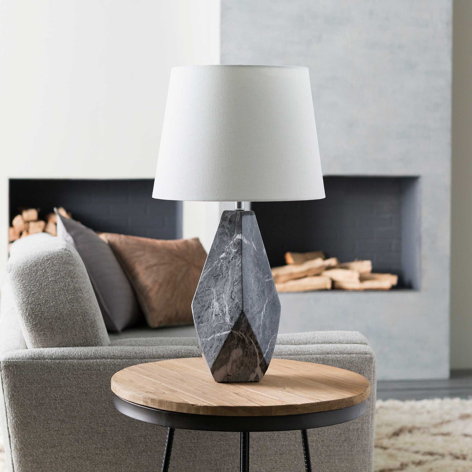 Helen Table Lamp White/Black