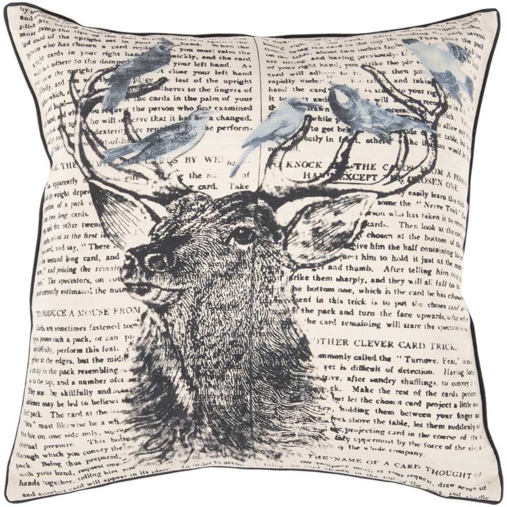 Chic Deer Beige/Black Pillow