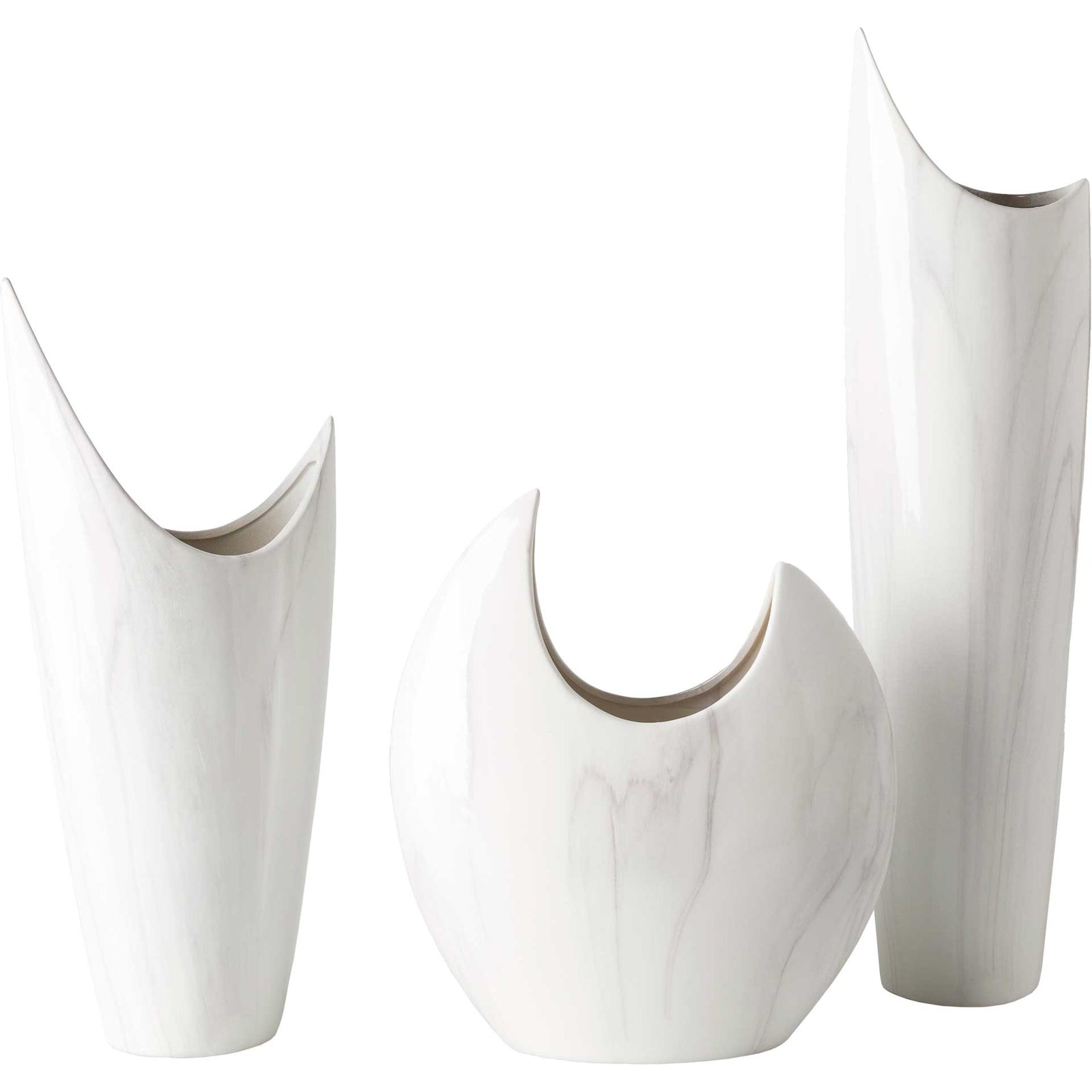 Hadleigh Vase White/Charcoal