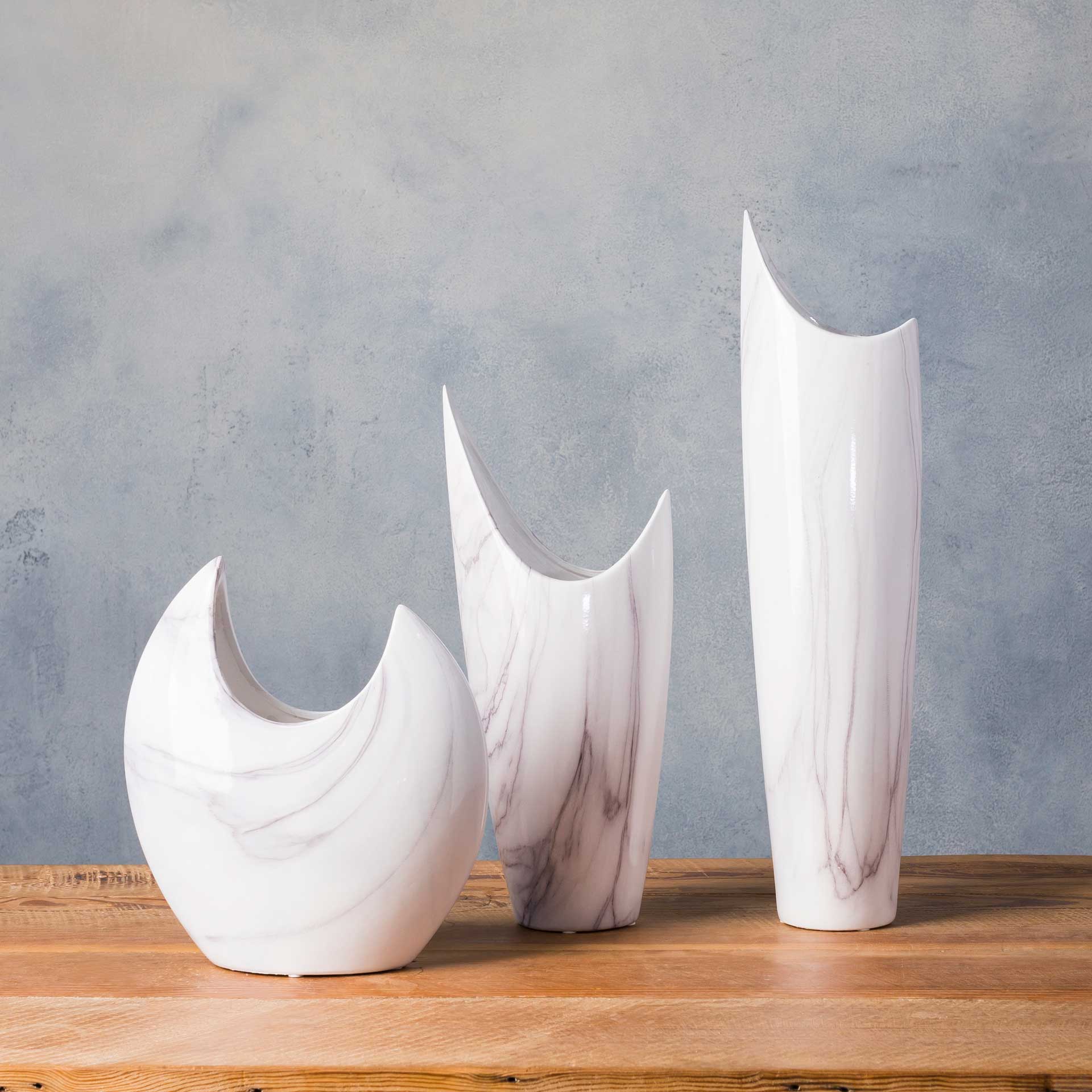 Hadleigh Vase White/Charcoal