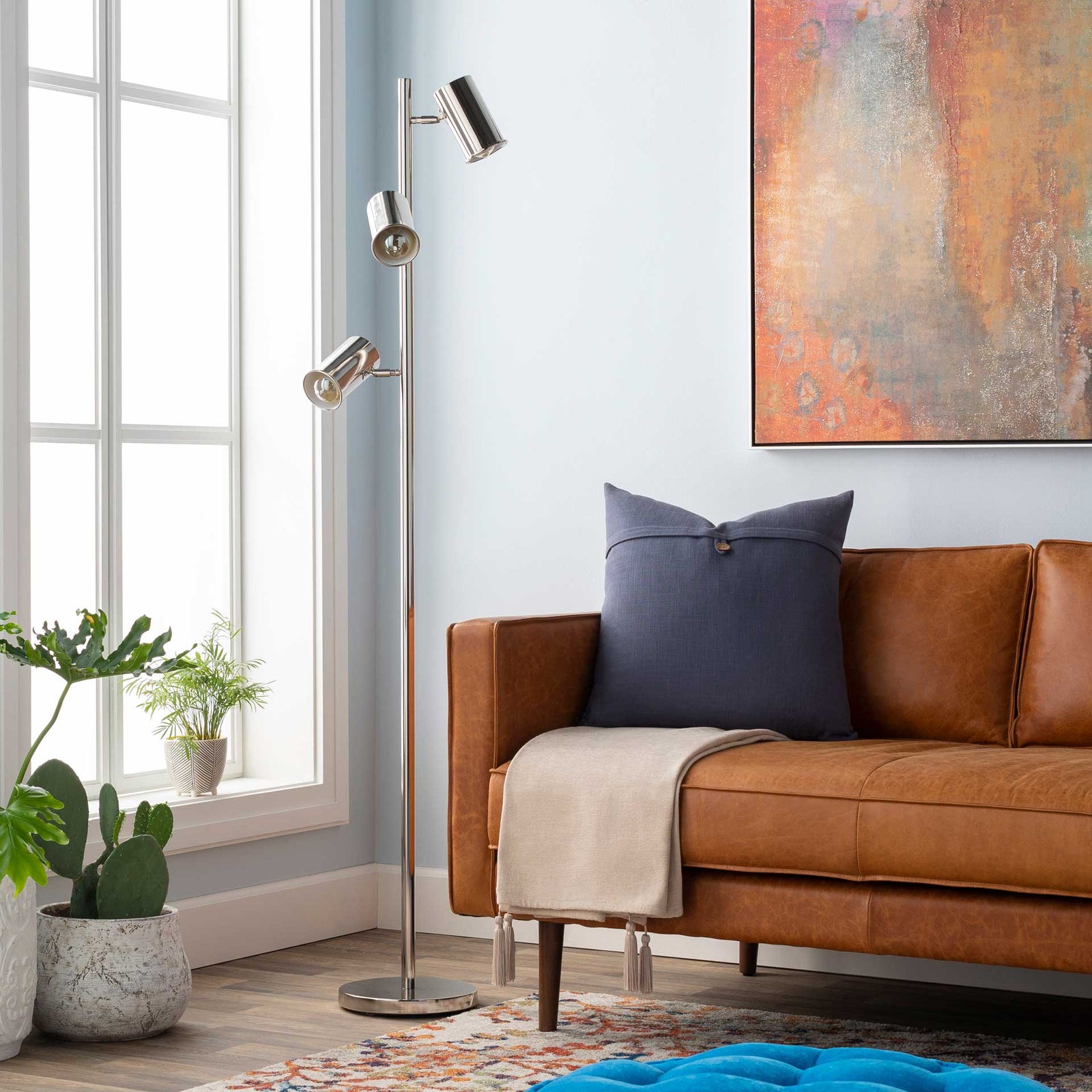 Hadley Floor Lamp Nickel