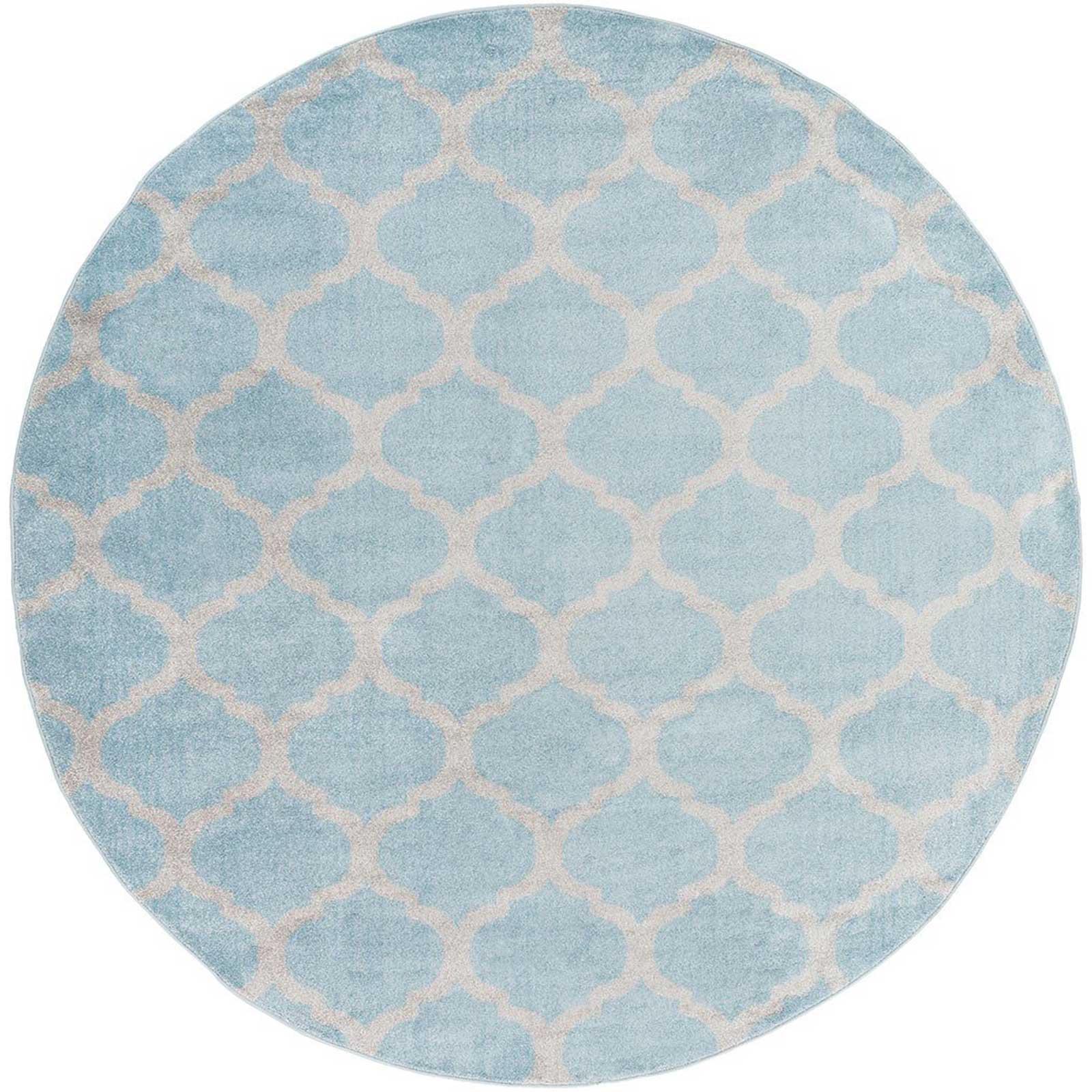 Horizon Lattice Slate/Charcoal Round Rug