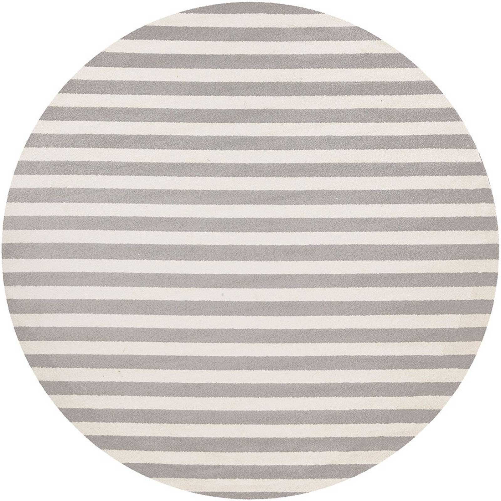 Horizon Lines Ivory/Charcoal Round Rug