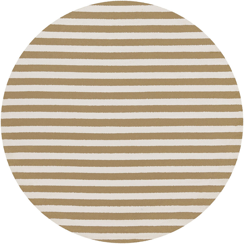 Horizon Lines Olive/Ivory Round Rug