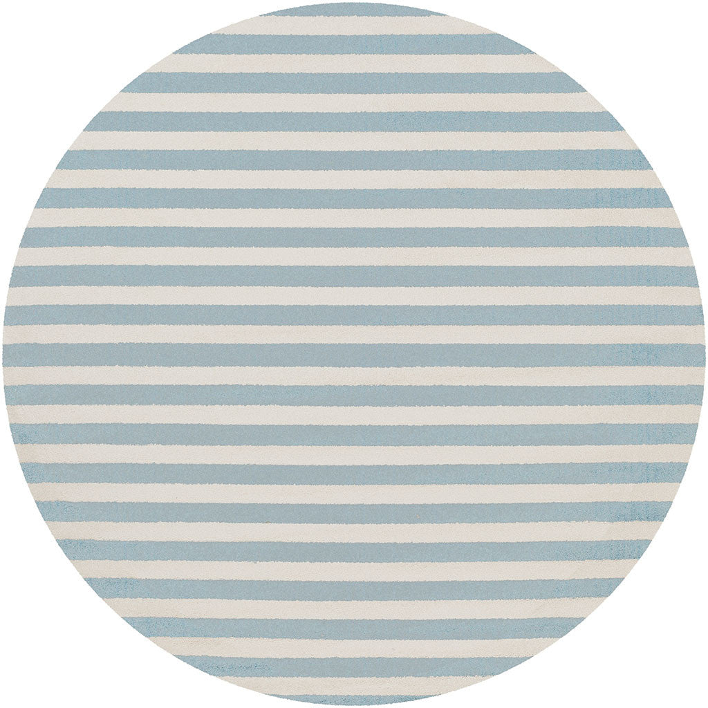 Horizon Lines Slate/Ivory Round Rug