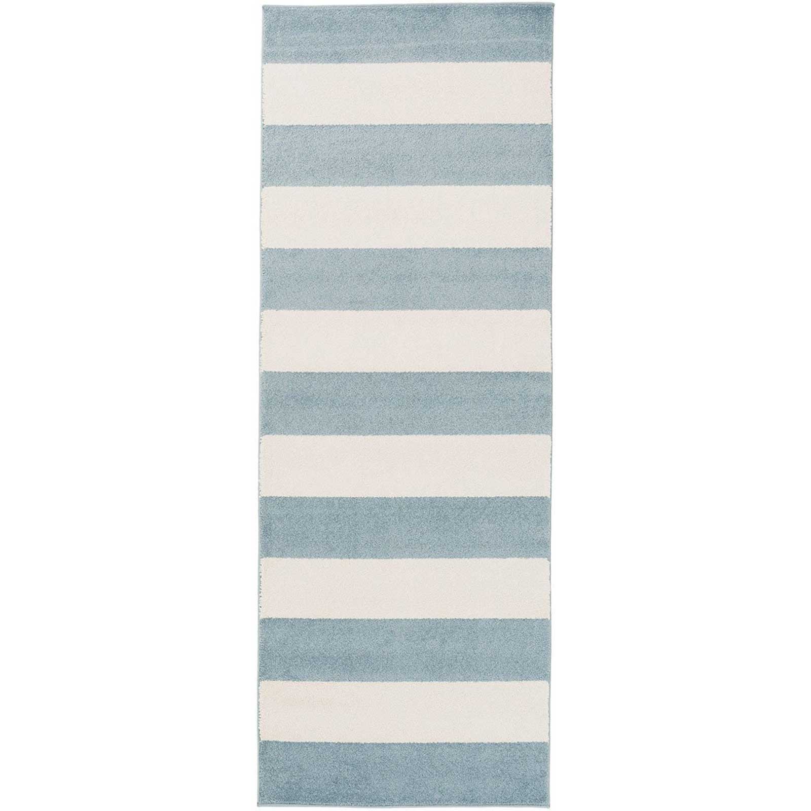 Horizon Striped Slate/Ivory Runner Rug