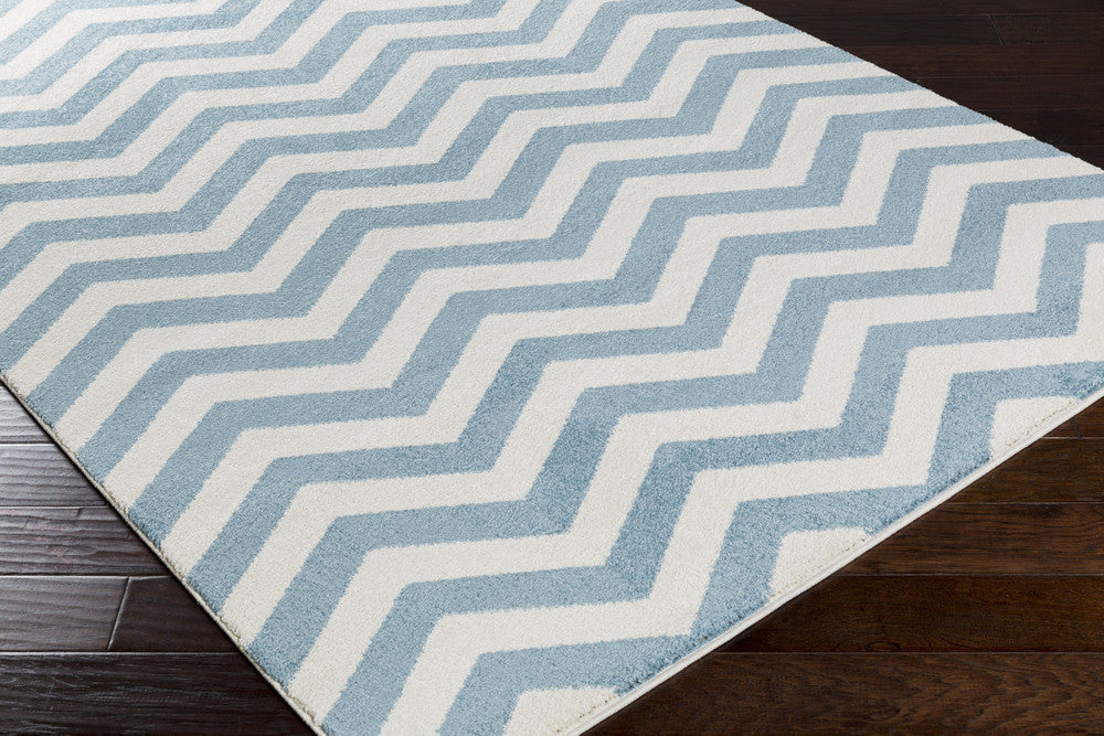 Horizon Chevron Slate/Ivory Area Rug