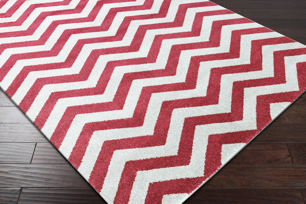 Horizon Chevron Cherry/Charcoal Area Rug