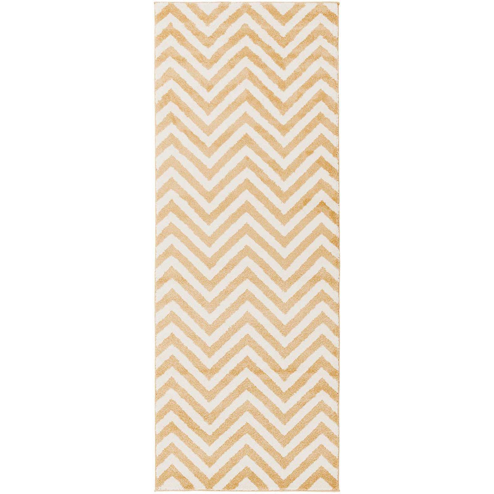 Horizon Chevron Ivory/Gold Runner Rug