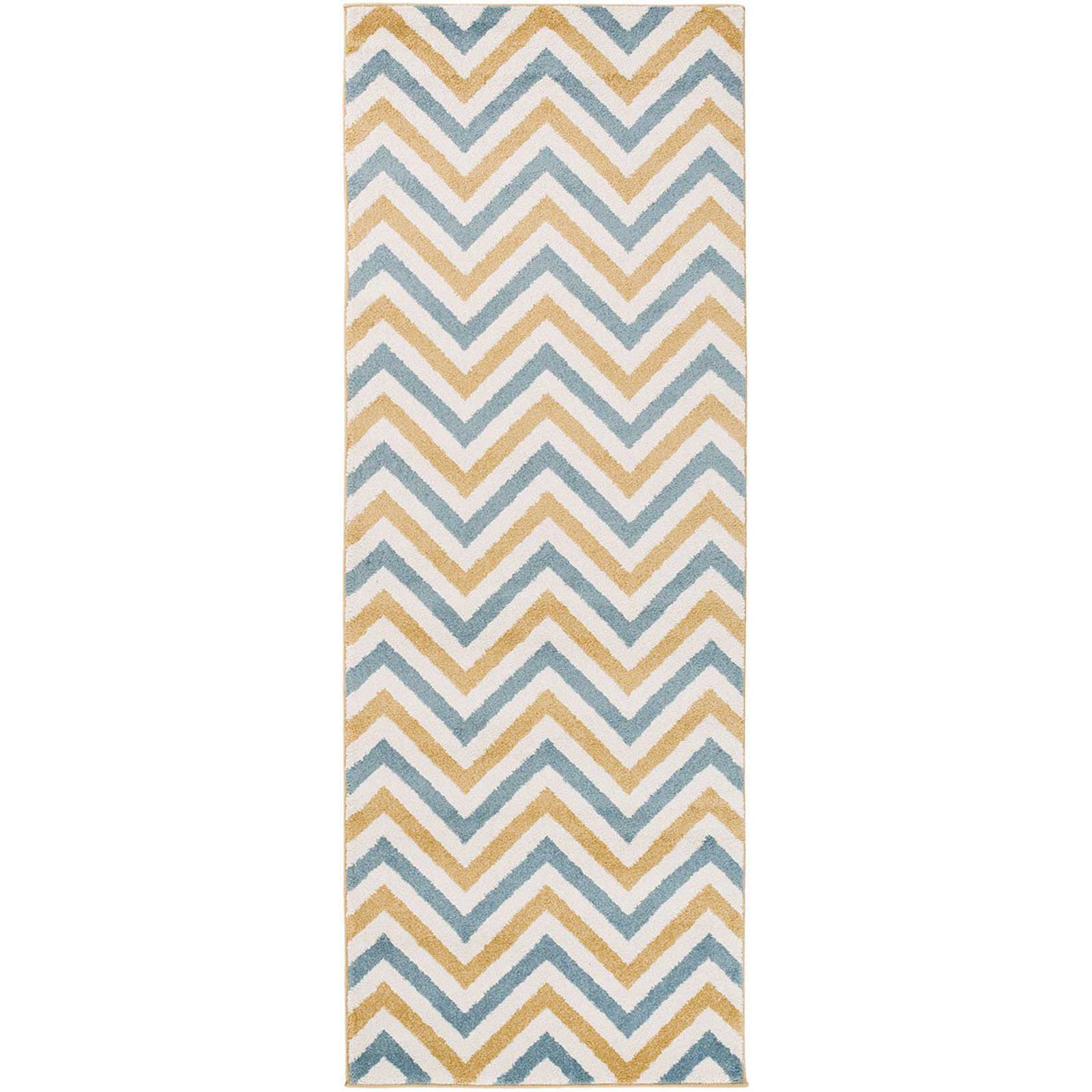 Horizon Chevron Ivory/Gold/Slate Runner Rug