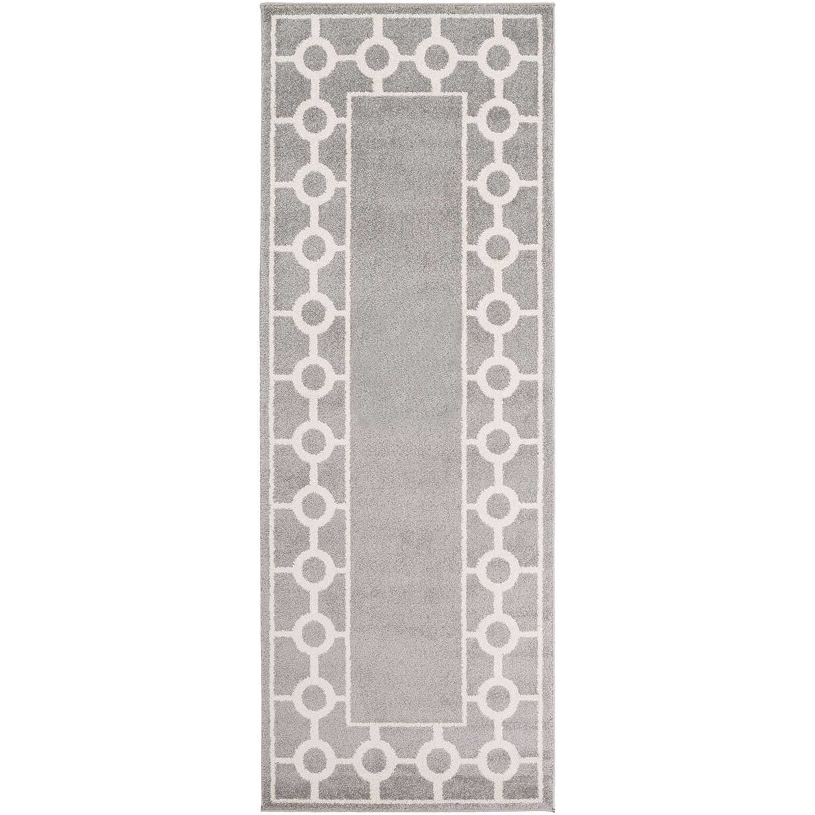 Horizon Border Gray/Ivory Runner Rug