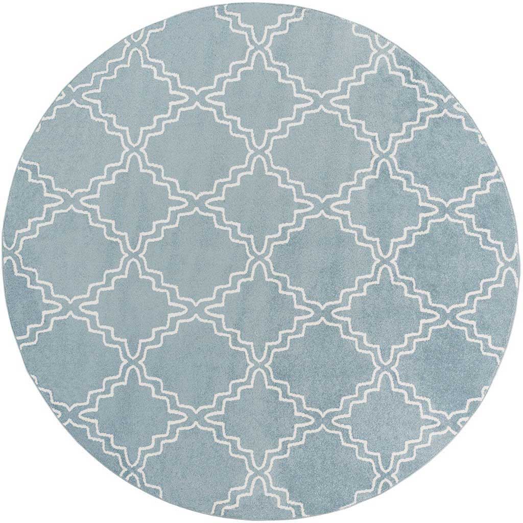 Horizon Diamond Slate/Ivory Round Rug