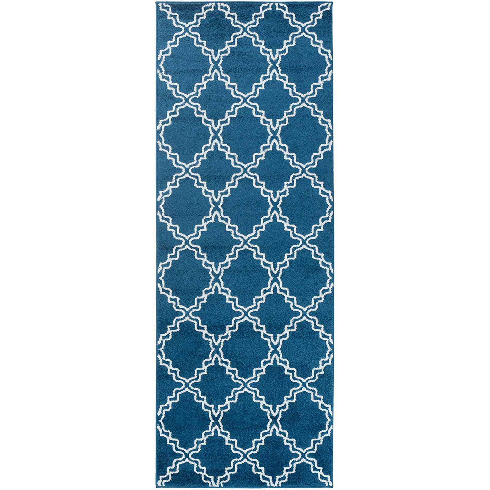 Horizon Diamond Cobalt/Ivory Runner Rug