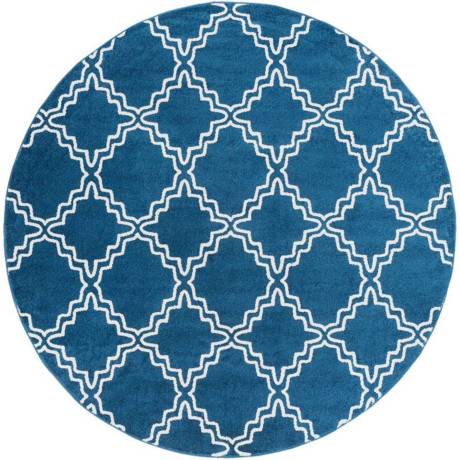 Horizon Diamond Cobalt/Ivory Round Rug