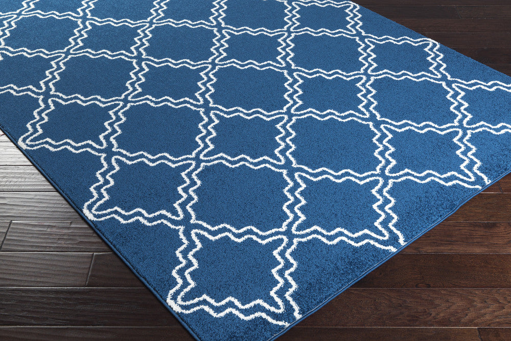 Horizon Diamond Cobalt/Ivory Area Rug