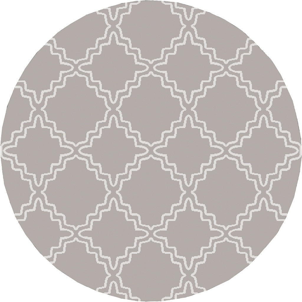 Horizon Diamond Gray/Ivory Round Rug