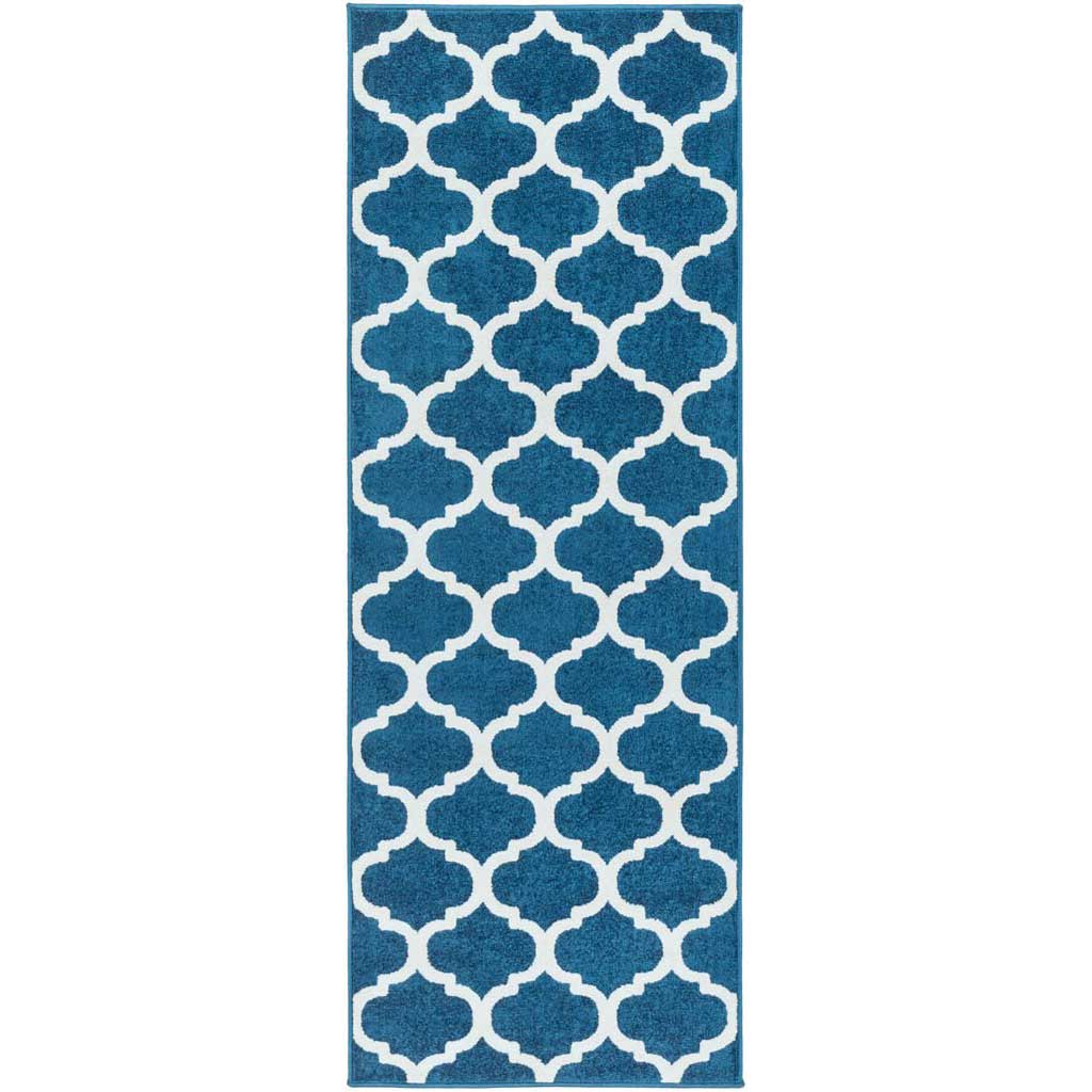 Horizon Lattice Cobalt/Ivory Runner Rug
