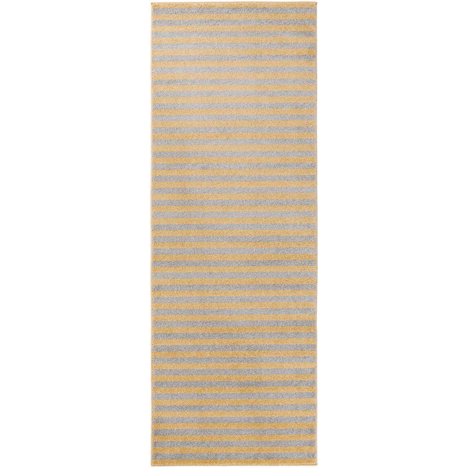 Horizon Lines Gold/Gray Runner Rug