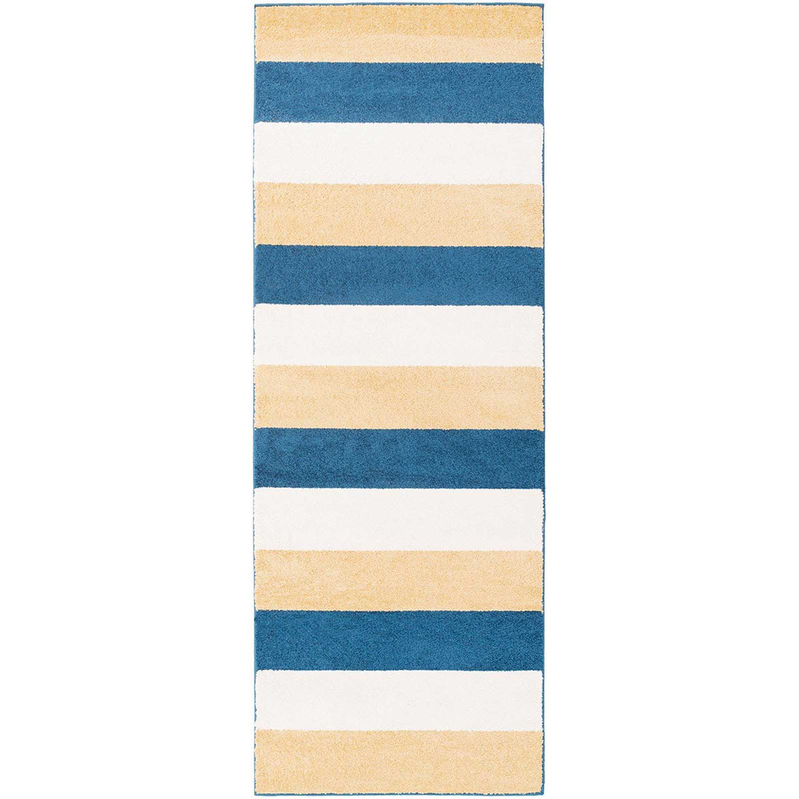 Horizon Striped Cobalt/Gold Runner Rug