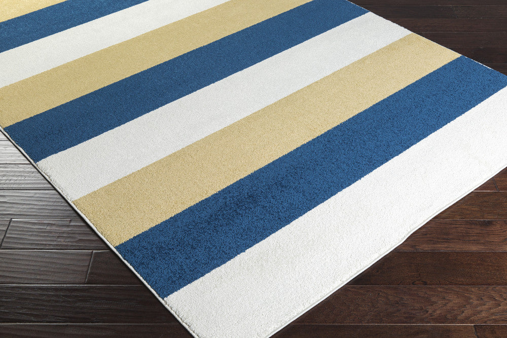 Horizon Striped Cobalt/Gold Area Rug
