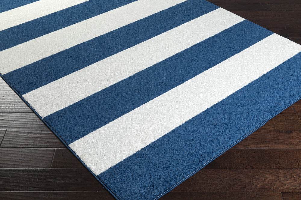 Horizon Striped Cobalt/Ivory Area Rug