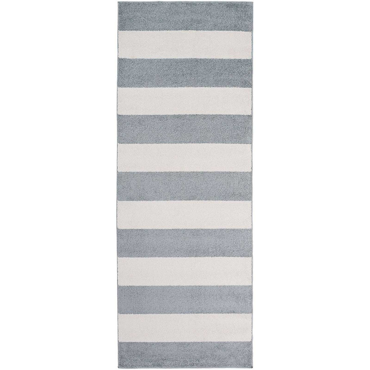 Horizon Striped Gray/Ivory Runner Rug