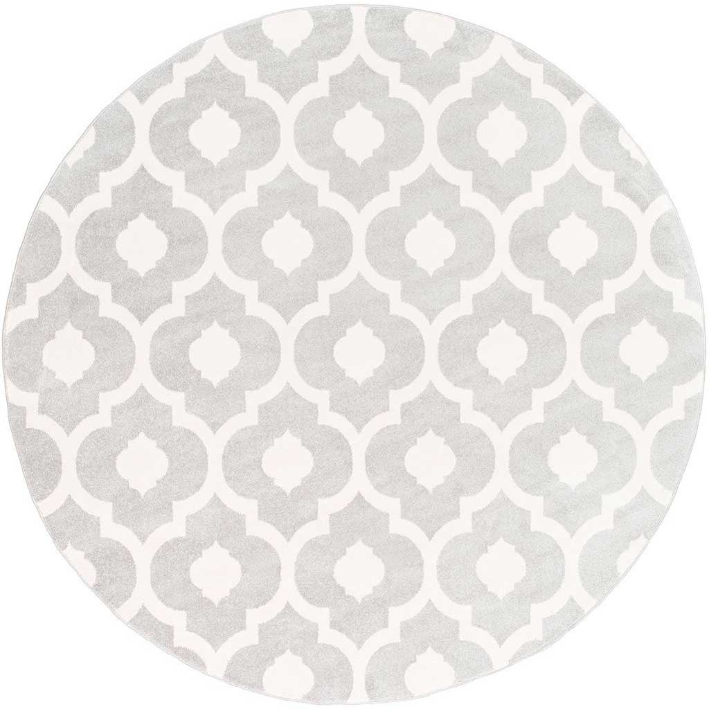 Horizon Ivory/Light Gray Round Rug