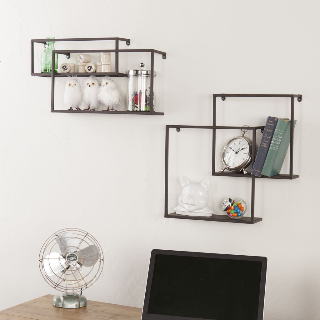 Zyther Metal Wall Shelves (Set of 4)