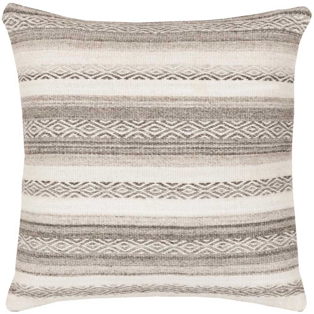 Tender Tribal Light Gray/Ivory Pillow