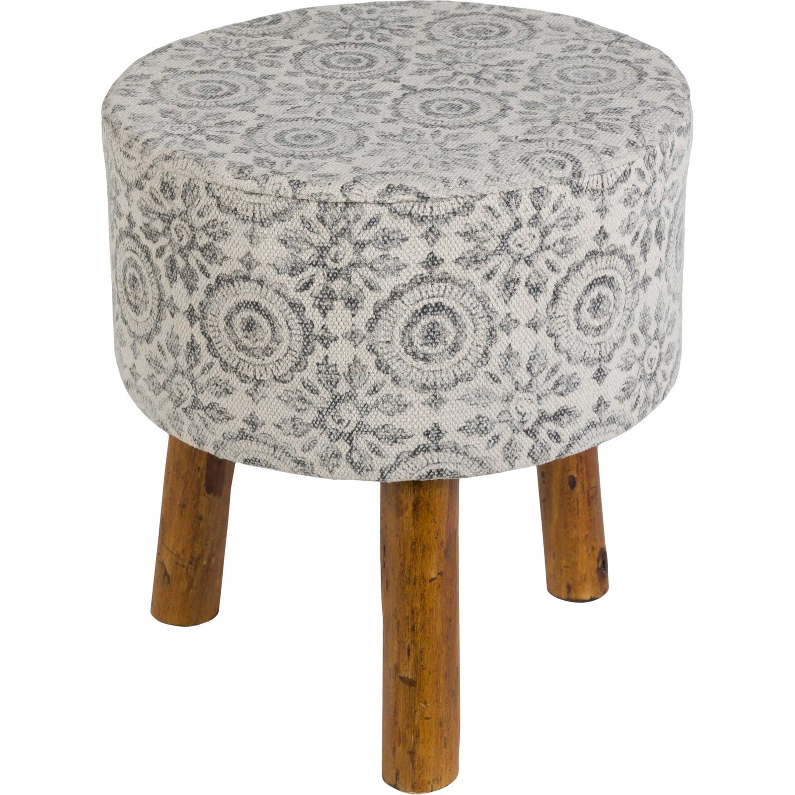 Inaya Stool Charcoal/White