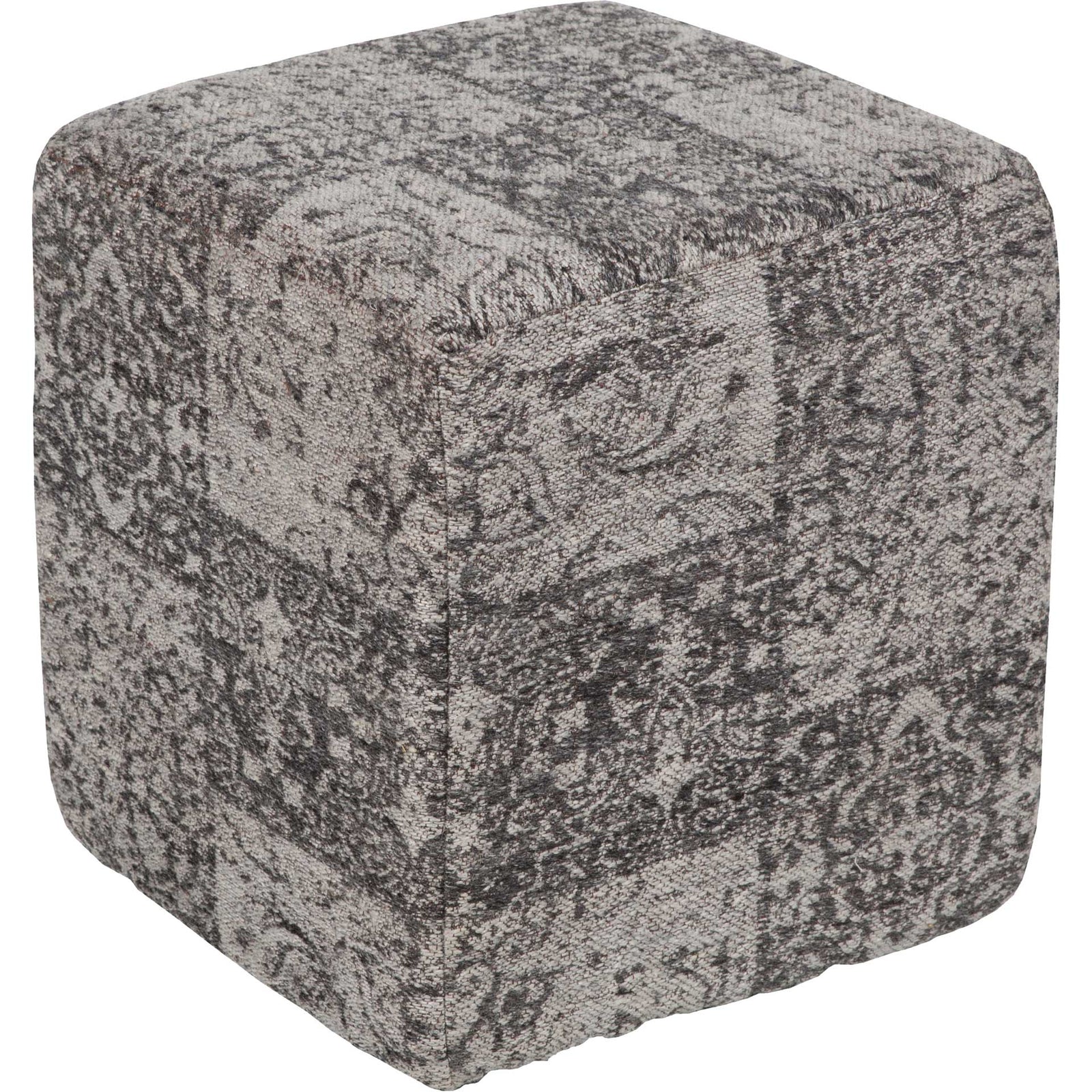 Jackie Pouf Black/Light Gray