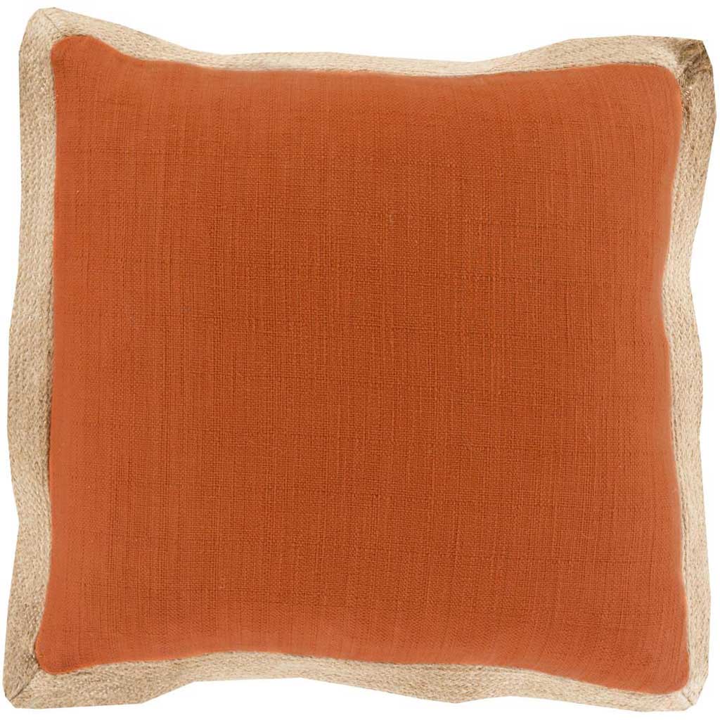 Bold Border Rust/Mocha Pillow